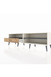 Hyperion TV Ünitesi 2 Raflı Tek Çekmeceli  176x44x51 Aytaşı-Antrasit/Çam