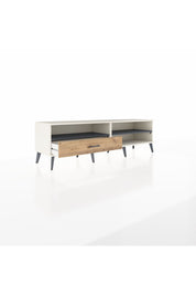 Hyperion TV Ünitesi 2 Raflı Tek Çekmeceli  176x44x51 Aytaşı-Antrasit/Çam