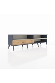 Hyperion TV Ünitesi 2 Raflı Tek Çekmeceli  176x44x51 Antrasit-Aytaşı/Çam