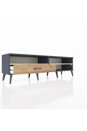 Hyperion TV Ünitesi 2 Raflı Tek Çekmeceli  176x44x51 Antrasit-Aytaşı/Çam