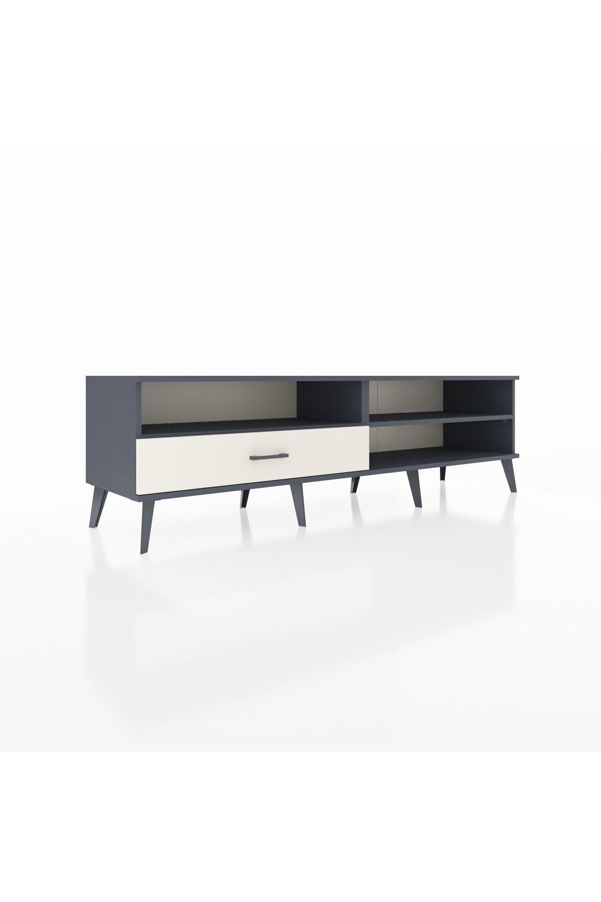 Hyperion TV Ünitesi 2 Raflı Tek Çekmeceli  176x44x51 Antrasit-Antrasit/Aytaşı