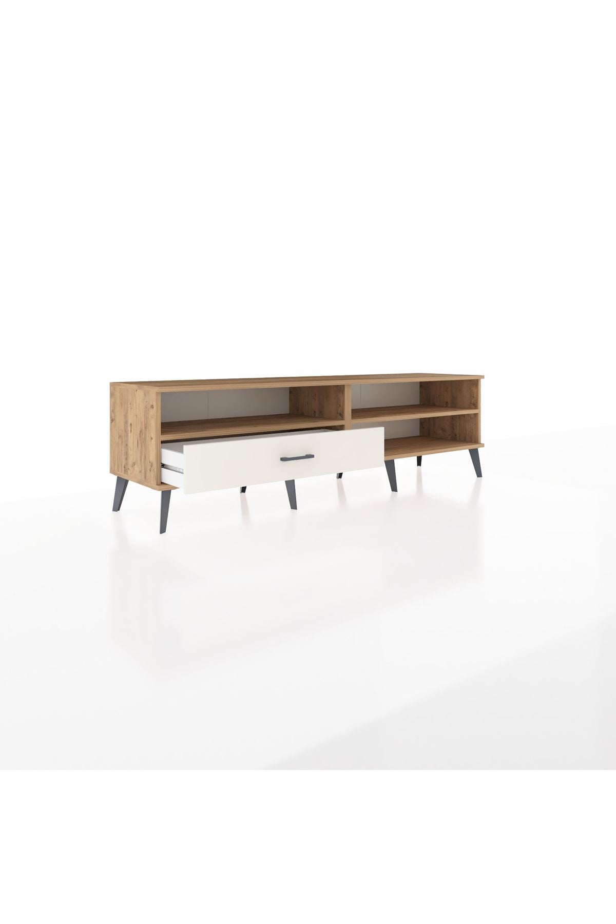 Hyperion TV Ünitesi 2 Raflı Tek Çekmeceli  176x44x51 Çam-Çam/Aytaşı