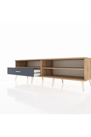 Hyperion TV Ünitesi 2 Raflı Tek Çekmeceli  176x44x51 Çam-Çam/Antrasit