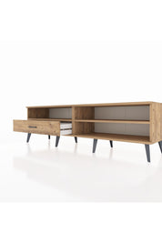Hyperion TV Ünitesi 2 Raflı Tek Çekmeceli  176x44x51 Çam-Çam/Çam
