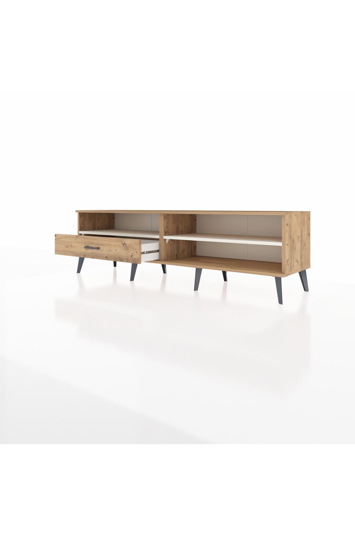 Hyperion TV Ünitesi 2 Raflı Tek Çekmeceli  176x44x51 Çam-Aytaşı/Çam