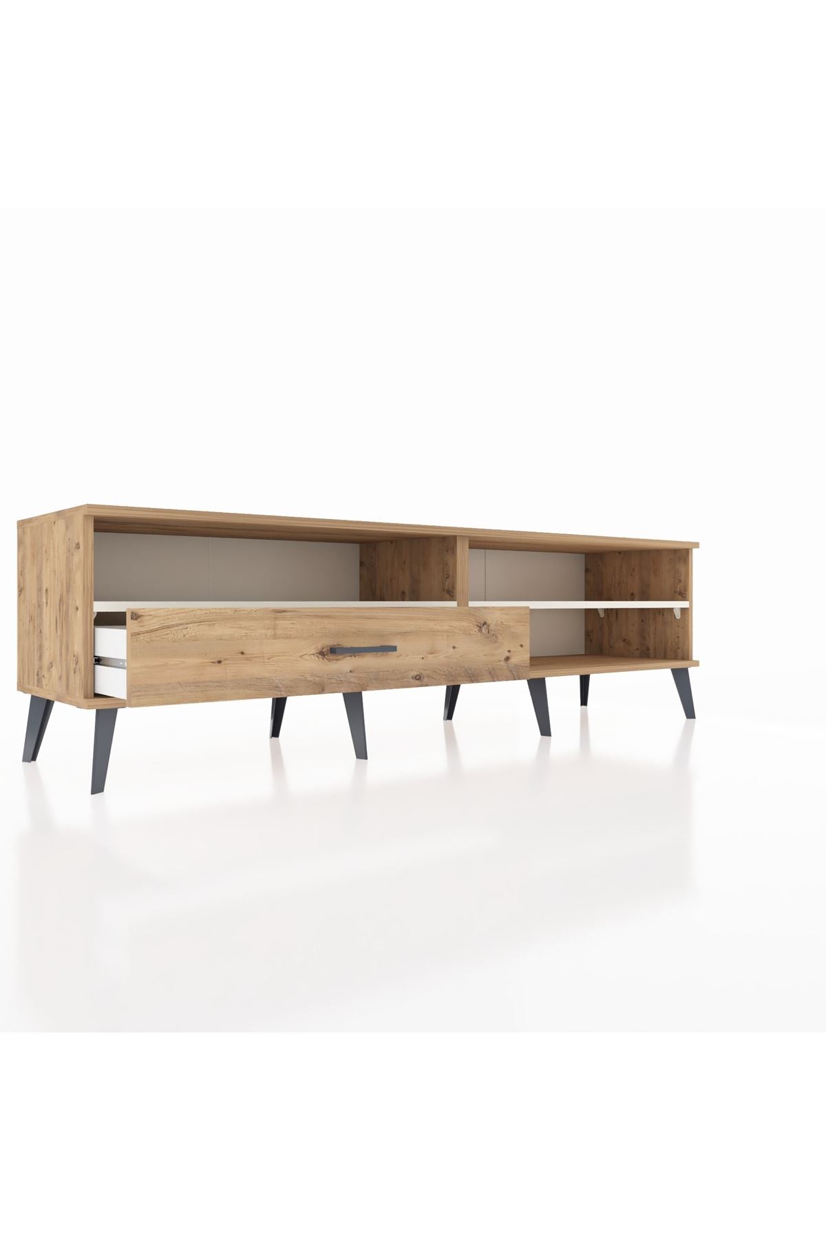 Hyperion TV Ünitesi 2 Raflı Tek Çekmeceli  176x44x51 Çam-Aytaşı/Çam