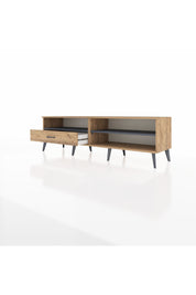 Hyperion TV Ünitesi 2 Raflı Tek Çekmeceli  176x44x51 Çam-Antrasit/Çam