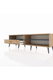 Hyperion TV Ünitesi 2 Raflı Tek Çekmeceli  176x44x51 Çam-Antrasit/Çam