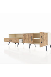 Hyperion TV Ünitesi 2 Raflı Tek Çekmeceli 2 Kapaklı 176x44x51 Aytaşı-Çam/Çam