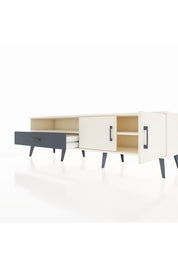 Hyperion TV Ünitesi 2 Raflı Tek Çekmeceli 2 Kapaklı 176x44x51 Aytaşı-Aytaşı/Antrasit