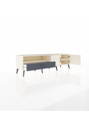 Hyperion TV Ünitesi 2 Raflı Tek Çekmeceli 2 Kapaklı 176x44x51 Aytaşı-Aytaşı/Antrasit