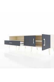 Hyperion TV Ünitesi 2 Raflı Tek Çekmeceli 2 Kapaklı 176x44x51 Aytaşı-Antrasit/Antrasit