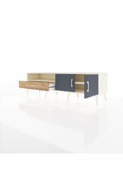 Hyperion TV Ünitesi 2 Raflı Tek Çekmeceli 2 Kapaklı 176x44x51 Aytaşı-Antrasit/Çam