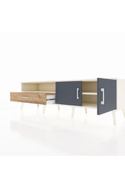 Hyperion TV Ünitesi 2 Raflı Tek Çekmeceli 2 Kapaklı 176x44x51 Aytaşı-Antrasit/Çam