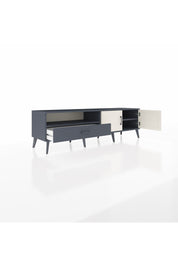 Hyperion TV Ünitesi 2 Raflı Tek Çekmeceli 2 Kapaklı 176x44x51 Antrasit-Aytaşı/Antrasit