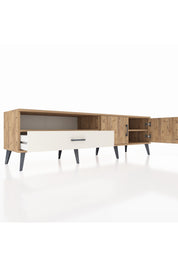 Hyperion TV Ünitesi 2 Raflı Tek Çekmeceli 2 Kapaklı 176x44x51 Çam-Çam/Aytaşı