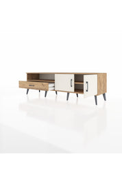 Hyperion TV Ünitesi 2 Raflı Tek Çekmeceli 2 Kapaklı 176x44x51 Çam-Aytaşı/Çam