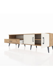 Hyperion TV Ünitesi 2 Raflı Tek Çekmeceli 2 Kapaklı 176x44x51 Çam-Aytaşı/Çam