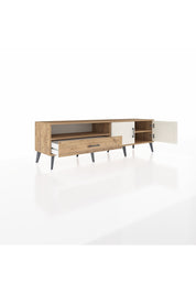 Hyperion TV Ünitesi 2 Raflı Tek Çekmeceli 2 Kapaklı 176x44x51 Çam-Aytaşı/Çam