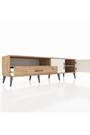 Hyperion TV Ünitesi 2 Raflı Tek Çekmeceli 2 Kapaklı 176x44x51 Çam-Aytaşı/Çam