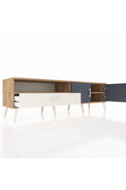 Hyperion TV Ünitesi 2 Raflı Tek Çekmeceli 2 Kapaklı 176x44x51 Çam-Antrasit/Aytaşı