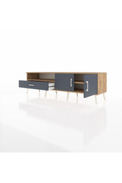 Hyperion TV Ünitesi 2 Raflı Tek Çekmeceli 2 Kapaklı 176x44x51 Çam-Antrasit/Antrasit