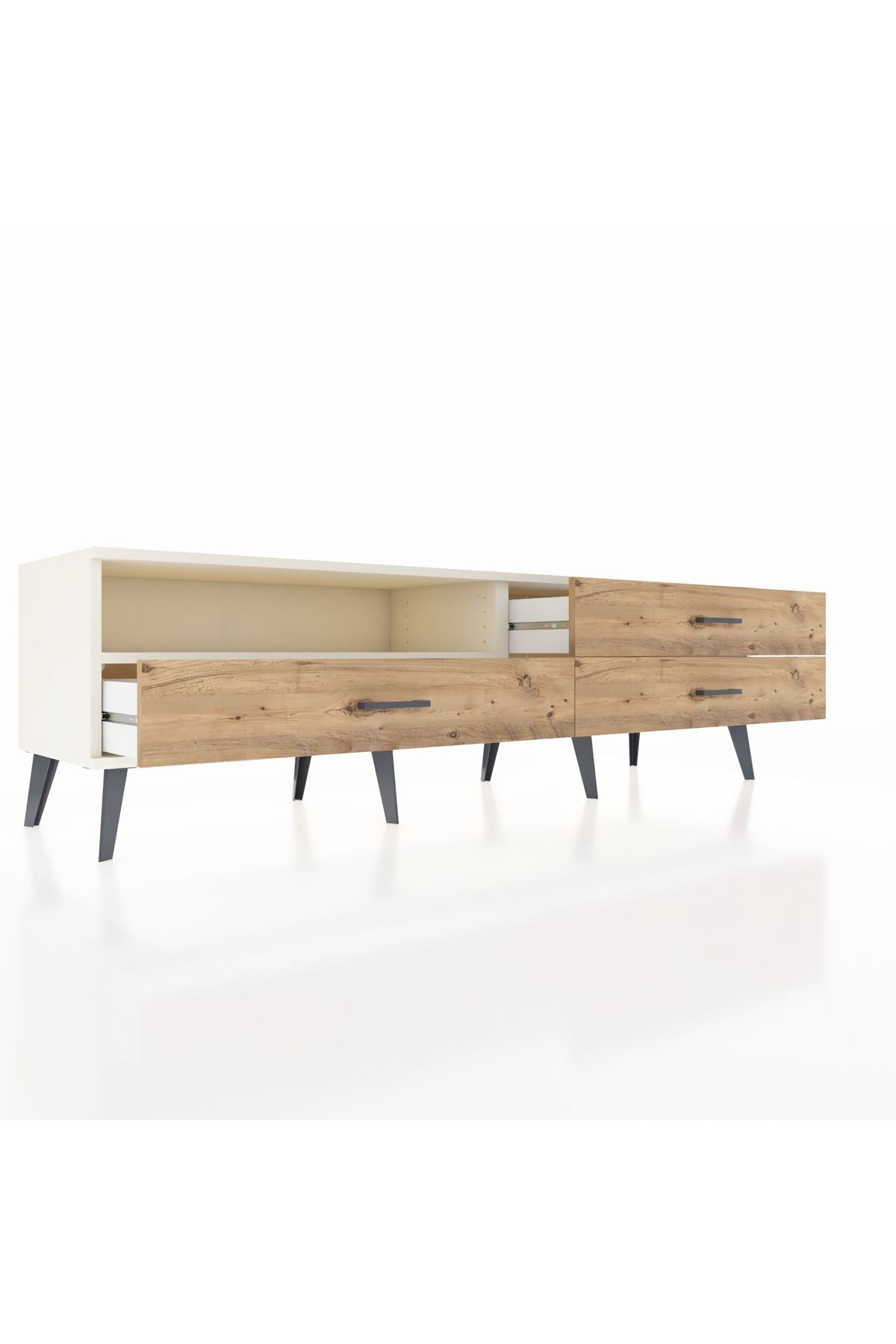 Hyperion TV Ünitesi Tek Raflı 3 Çekmeceli  176x44x51 Aytaşı-Aytaşı/Çam