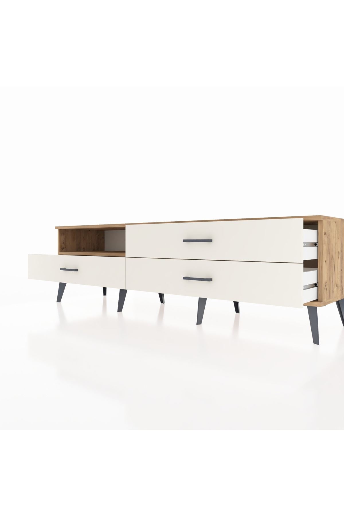 Hyperion TV Ünitesi Tek Raflı 3 Çekmeceli  176x44x51 Çam-Çam/Aytaşı