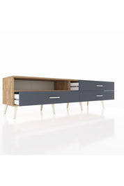 Hyperion TV Ünitesi Tek Raflı 3 Çekmeceli  176x44x51 Çam-Çam/Antrasit