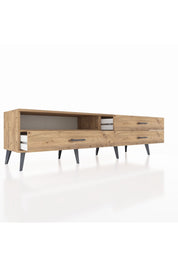 Hyperion TV Ünitesi Tek Raflı 3 Çekmeceli  176x44x51 Çam-Çam/Çam