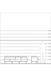 Hyperion TV Ünitesi Tek Raflı 3 Çekmeceli  176x44x51 Çam-Çam/Çam