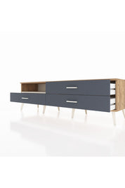 Hyperion TV Ünitesi Tek Raflı 3 Çekmeceli  176x44x51 Çam-Aytaşı/Antrasit