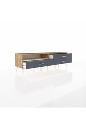 Hyperion TV Ünitesi Tek Raflı 3 Çekmeceli  176x44x51 Çam-Aytaşı/Antrasit