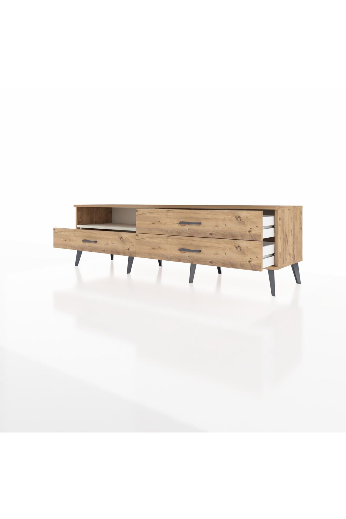 Hyperion TV Ünitesi Tek Raflı 3 Çekmeceli  176x44x51 Çam-Aytaşı/Çam