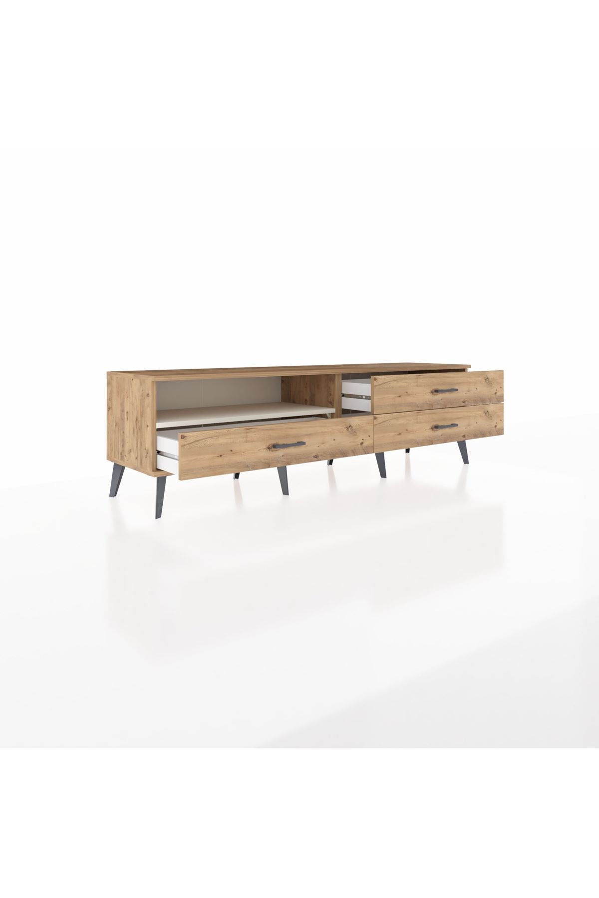 Hyperion TV Ünitesi Tek Raflı 3 Çekmeceli  176x44x51 Çam-Aytaşı/Çam