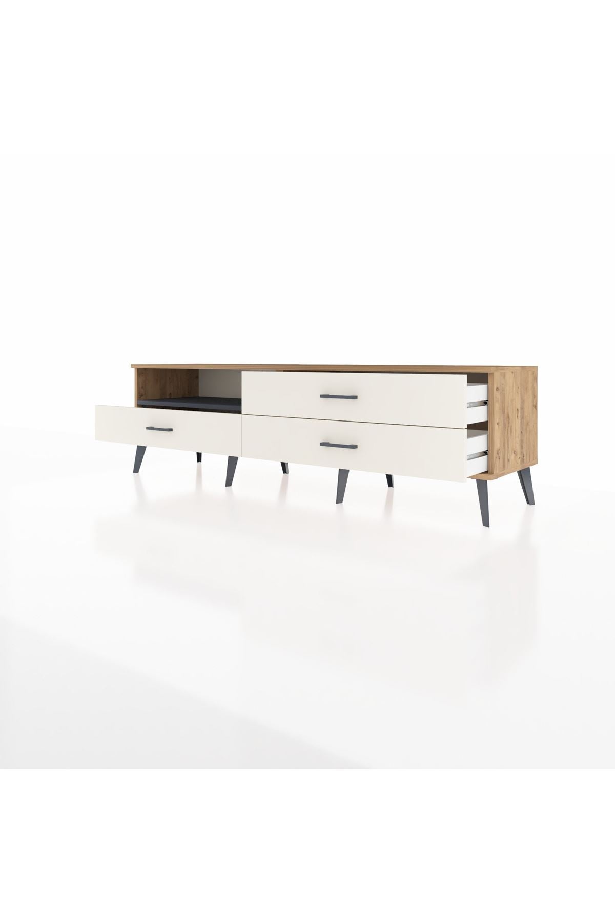 Hyperion TV Ünitesi Tek Raflı 3 Çekmeceli  176x44x51 Çam-Antrasit/Aytaşı