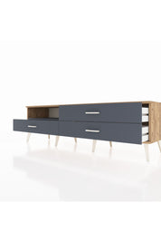 Hyperion TV Ünitesi Tek Raflı 3 Çekmeceli  176x44x51 Çam-Antrasit/Antrasit