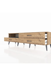 Hyperion TV Ünitesi Tek Raflı 3 Çekmeceli  176x44x51 Çam-Antrasit/Çam