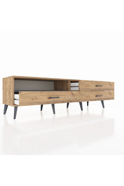 Hyperion TV Ünitesi Tek Raflı 3 Çekmeceli  176x44x51 Çam-Antrasit/Çam