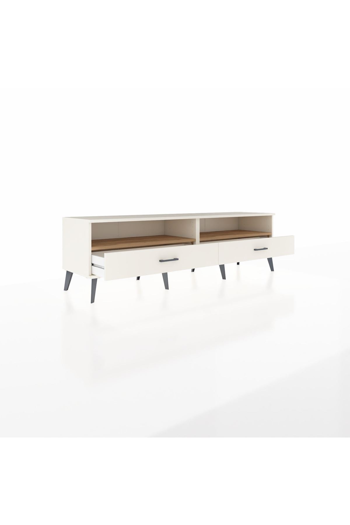 Hyperion TV Ünitesi 2 Raflı 2 Çekmeceli  176x44x51 Aytaşı-Çam/Aytaşı