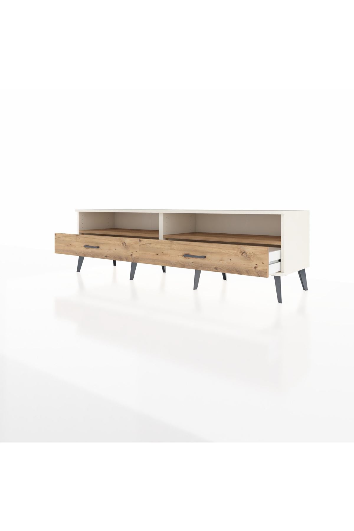 Hyperion TV Ünitesi 2 Raflı 2 Çekmeceli  176x44x51 Aytaşı-Çam/Çam