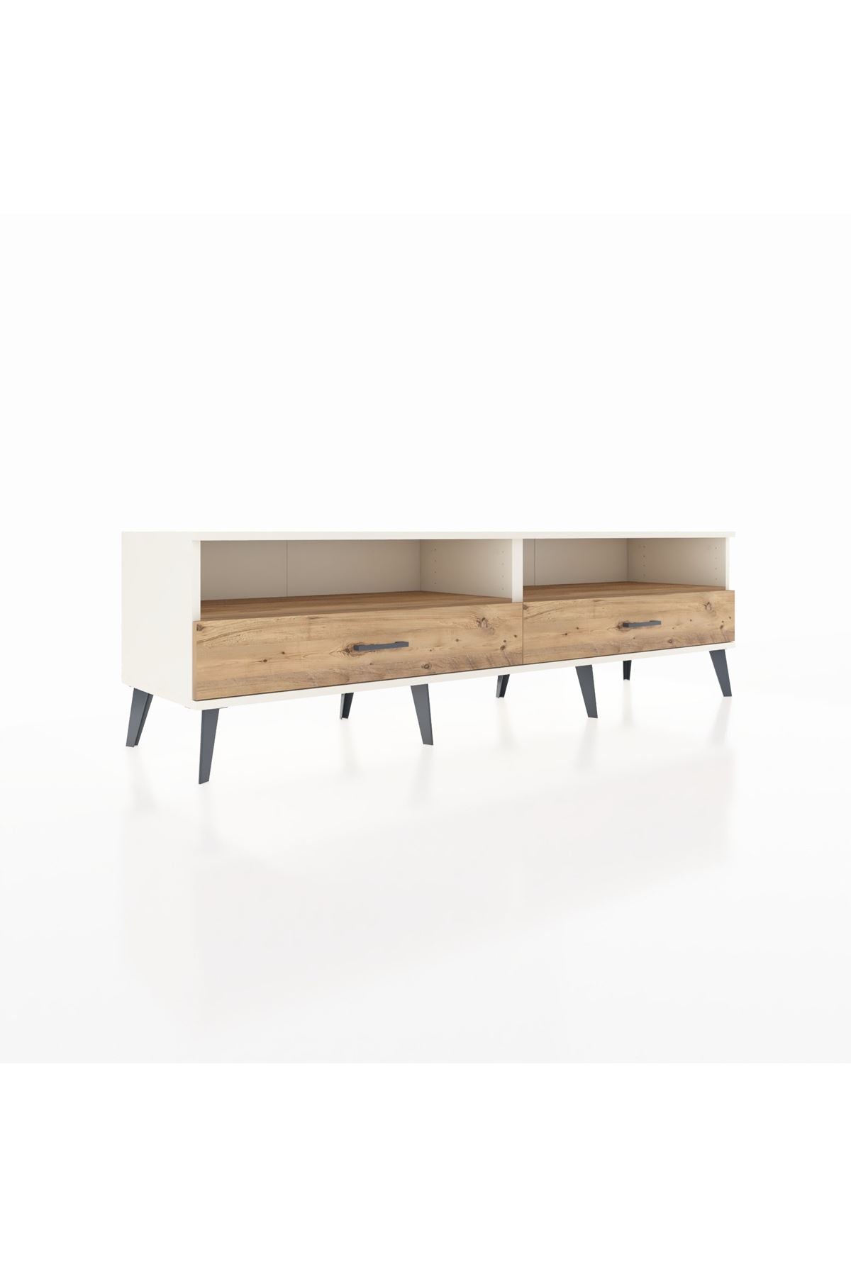 Hyperion TV Ünitesi 2 Raflı 2 Çekmeceli  176x44x51 Aytaşı-Çam/Çam