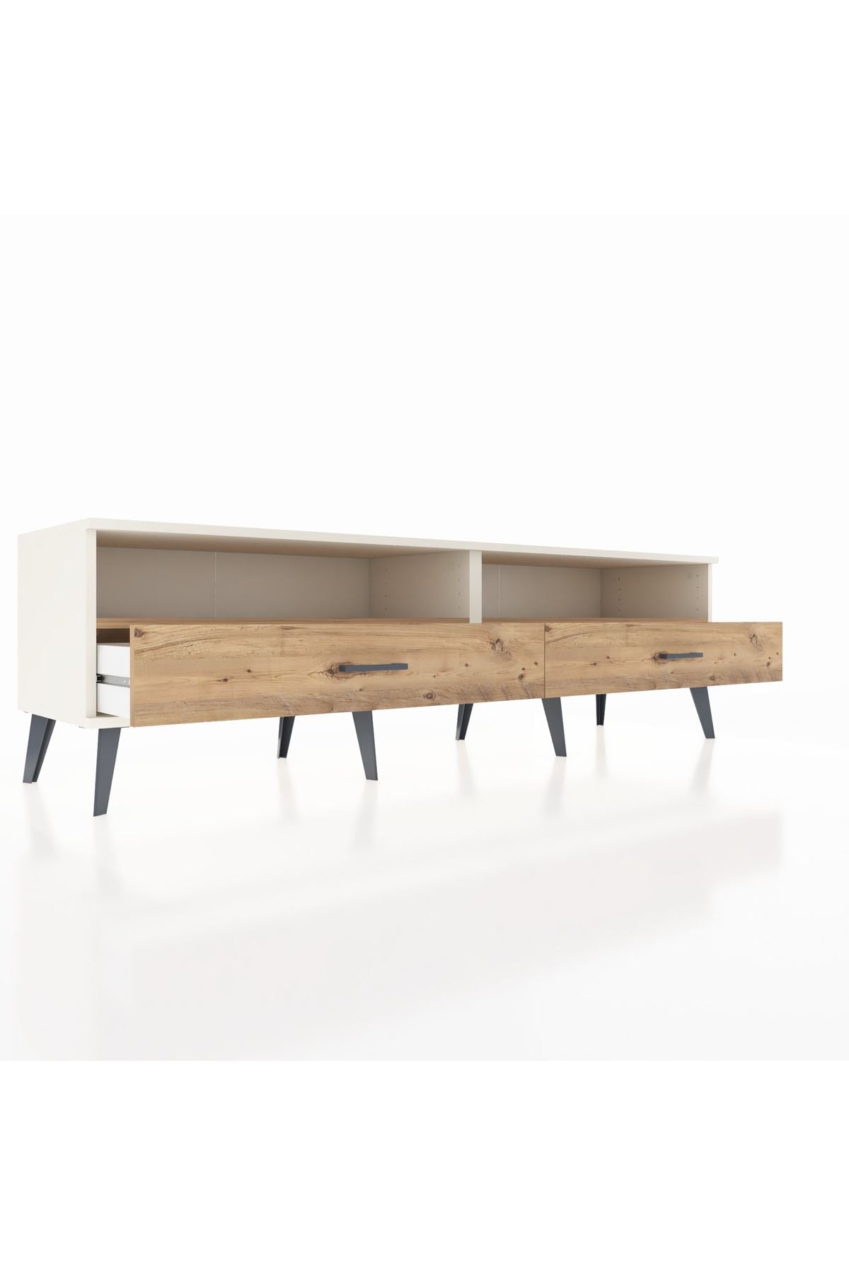 Hyperion TV Ünitesi 2 Raflı 2 Çekmeceli  176x44x51 Aytaşı-Çam/Çam