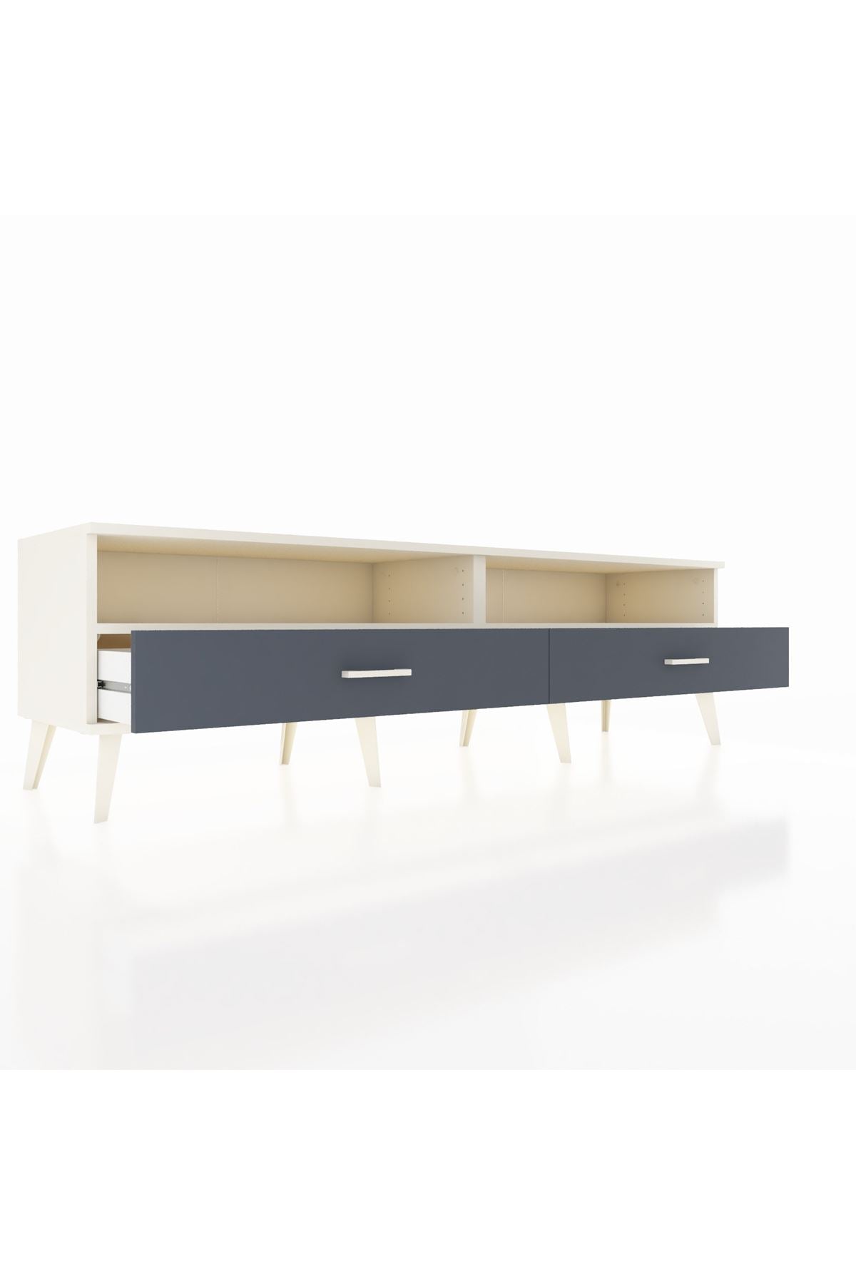 Hyperion TV Ünitesi 2 Raflı 2 Çekmeceli  176x44x51 Aytaşı-Aytaşı/Antrasit