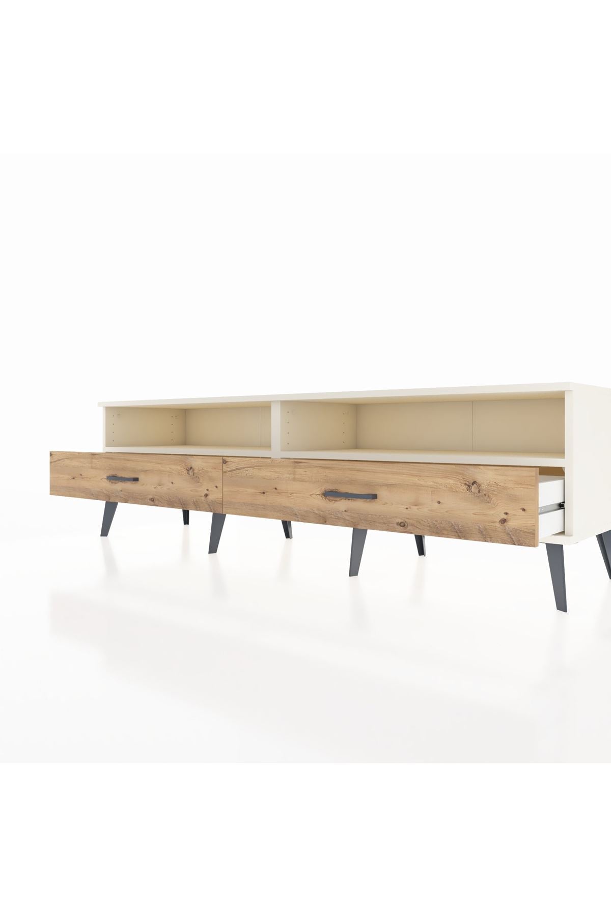 Hyperion TV Ünitesi 2 Raflı 2 Çekmeceli  176x44x51 Aytaşı-Aytaşı/Çam