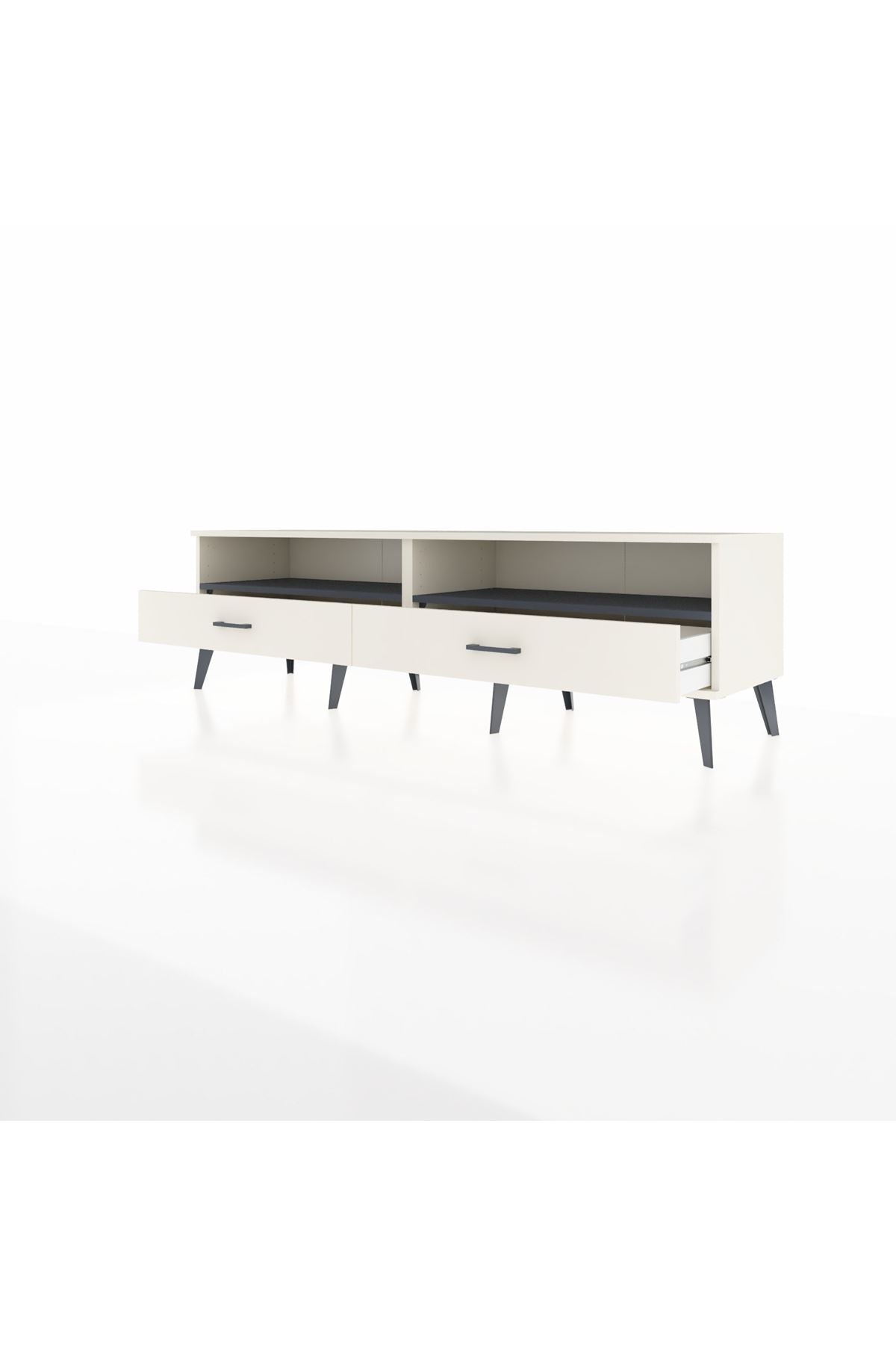 Hyperion TV Ünitesi 2 Raflı 2 Çekmeceli  176x44x51 Aytaşı-Antrasit/Aytaşı