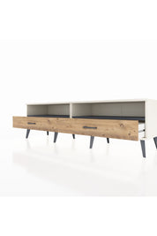 Hyperion TV Ünitesi 2 Raflı 2 Çekmeceli  176x44x51 Aytaşı-Antrasit/Çam