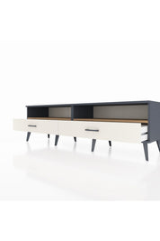 Hyperion TV Ünitesi 2 Raflı 2 Çekmeceli  176x44x51 Antrasit-Çam/Aytaşı