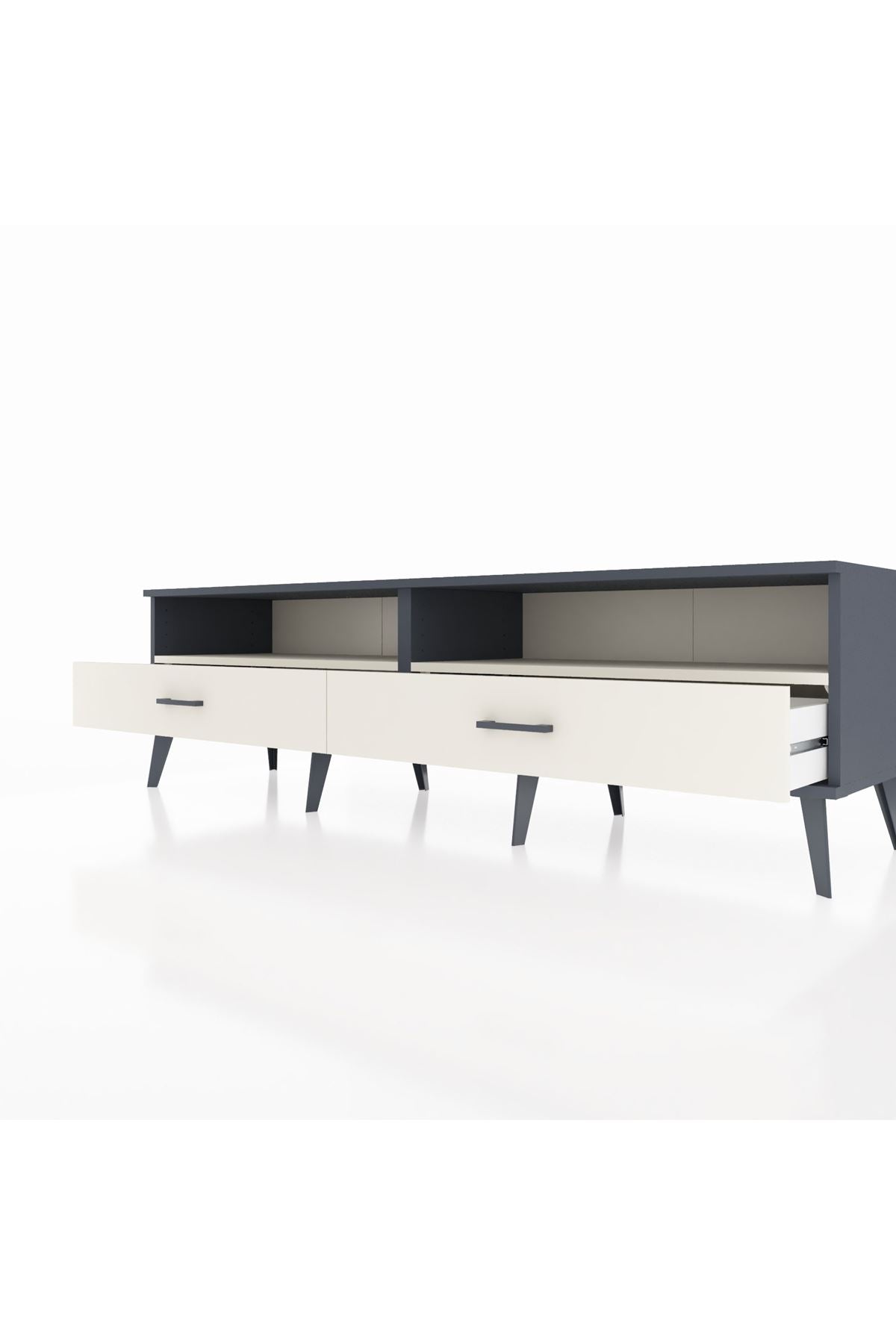 Hyperion TV Ünitesi 2 Raflı 2 Çekmeceli  176x44x51 Antrasit-Aytaşı/Aytaşı