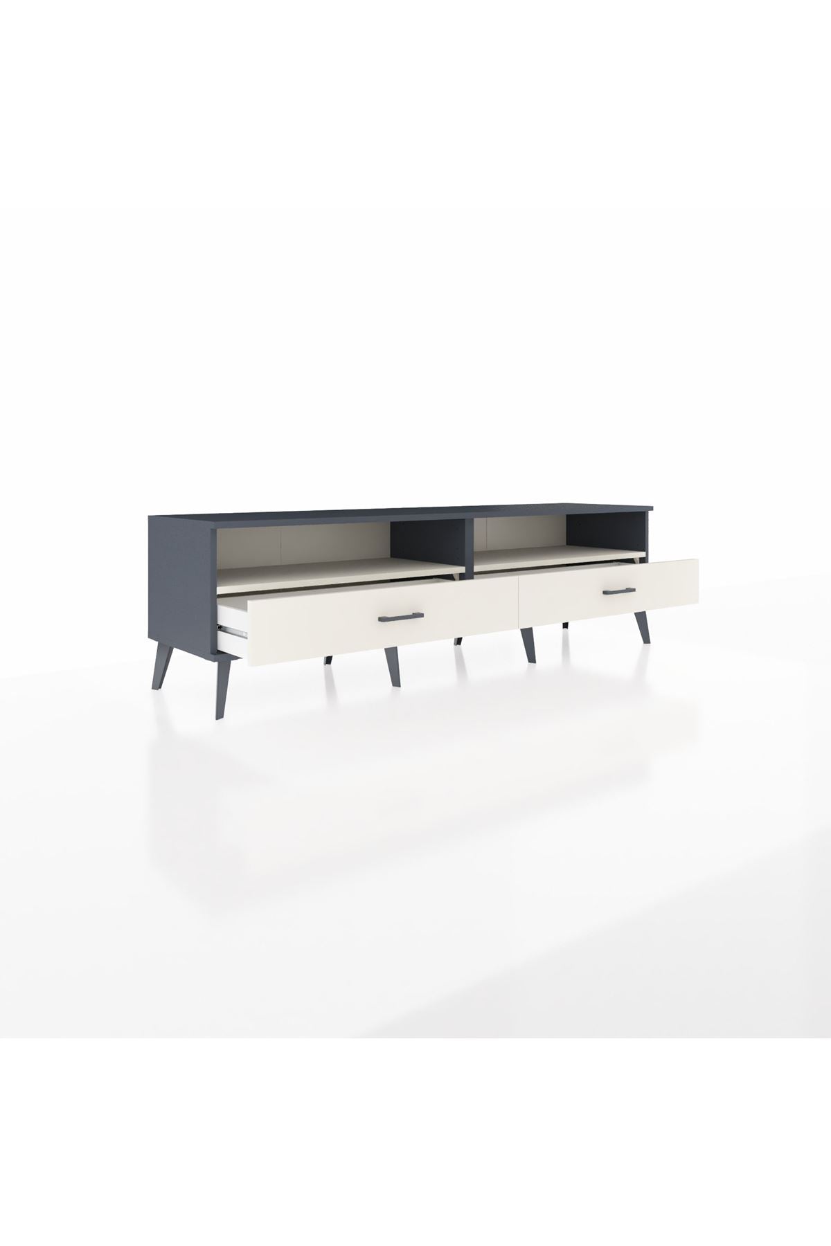 Hyperion TV Ünitesi 2 Raflı 2 Çekmeceli  176x44x51 Antrasit-Aytaşı/Aytaşı